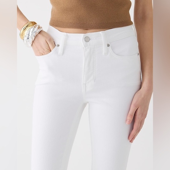 NWT J. Crew 9" Demi-Boot Crop Jean with Raw Hem in White Wash, Size 27P - Picture 4 of 16